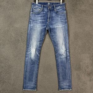 7 For All Mankind Jeans Mens 30x32 Blue Paxtyn Slim Fit Stretch Medium Wash